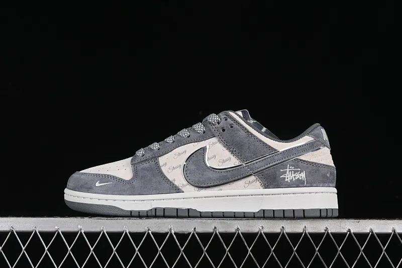 All categories Nk SB Dunk Series Nk SB Dunk Low High-end customized low-top sneakers Nk SB Dunk Low Stusi co-branded - Whole Pig Eight Dark Gray Anniversary high-end customized low-top casual sneakers XX2025-508